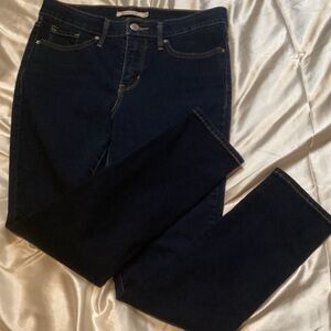 Levi's Dark Blue Women's Ankle Jeans
